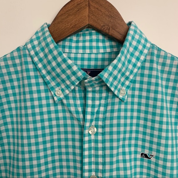 Vineyard Vines Boys Arawak Gingham Whale Shirt - Picture 2 of 11